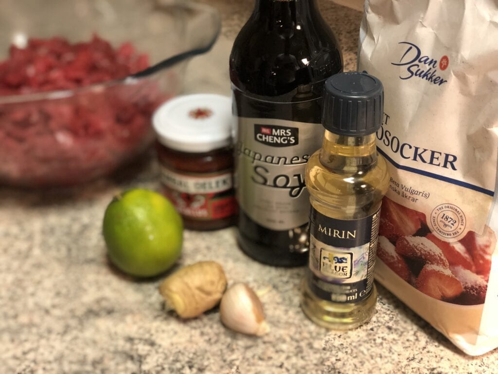 ingredienser till Yakiniku