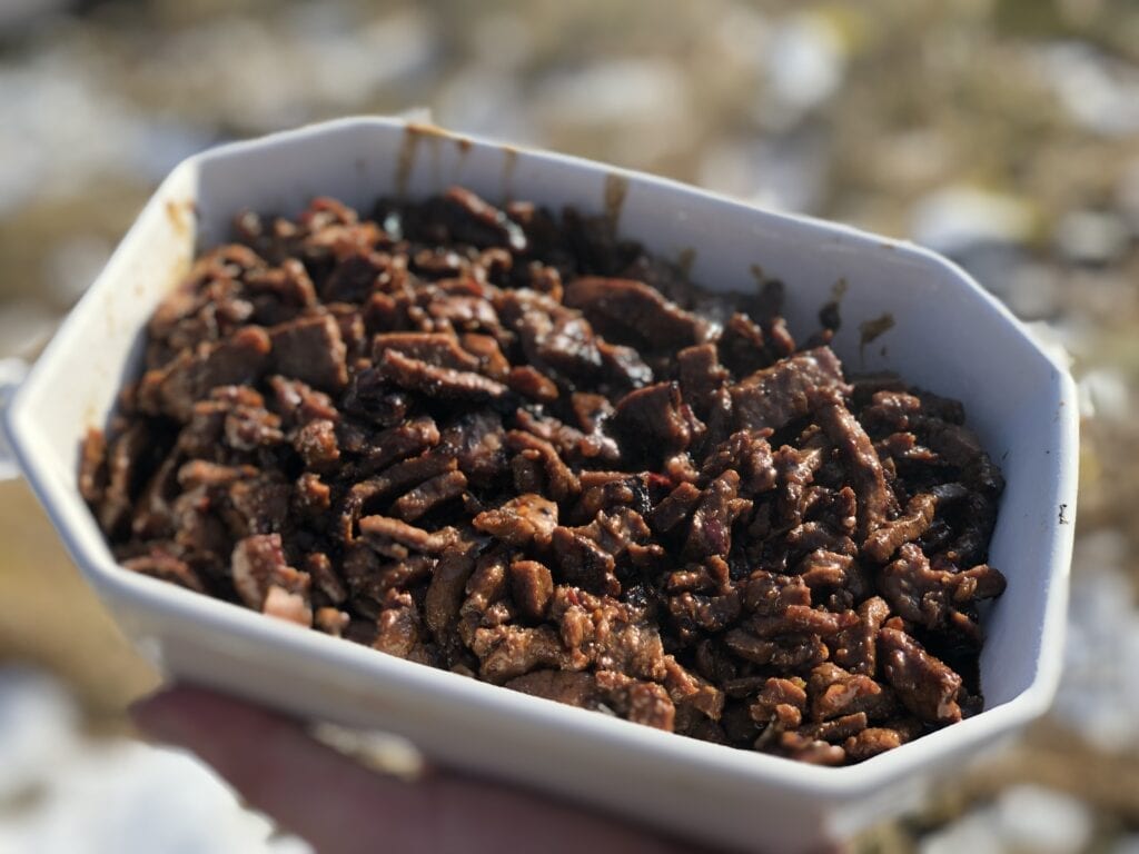 färdig stekt kött